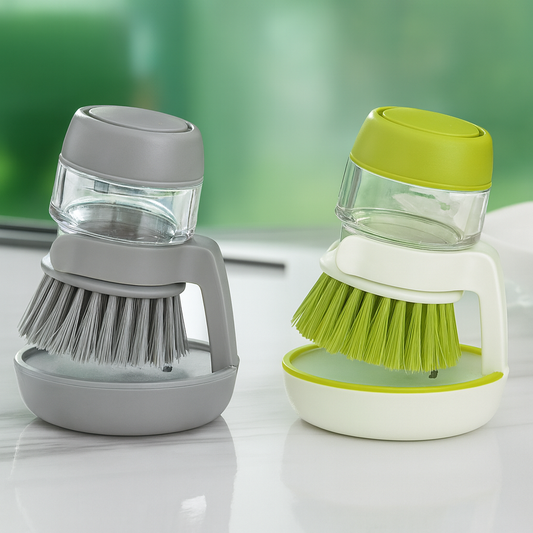2pcs/set Press-Type Kitchen Scrub Brush